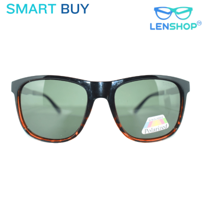 Lenshop smart polarised wayfarer with  green lenses