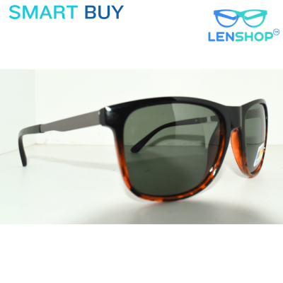 Lenshop smart polarised wayfarer with  green lenses