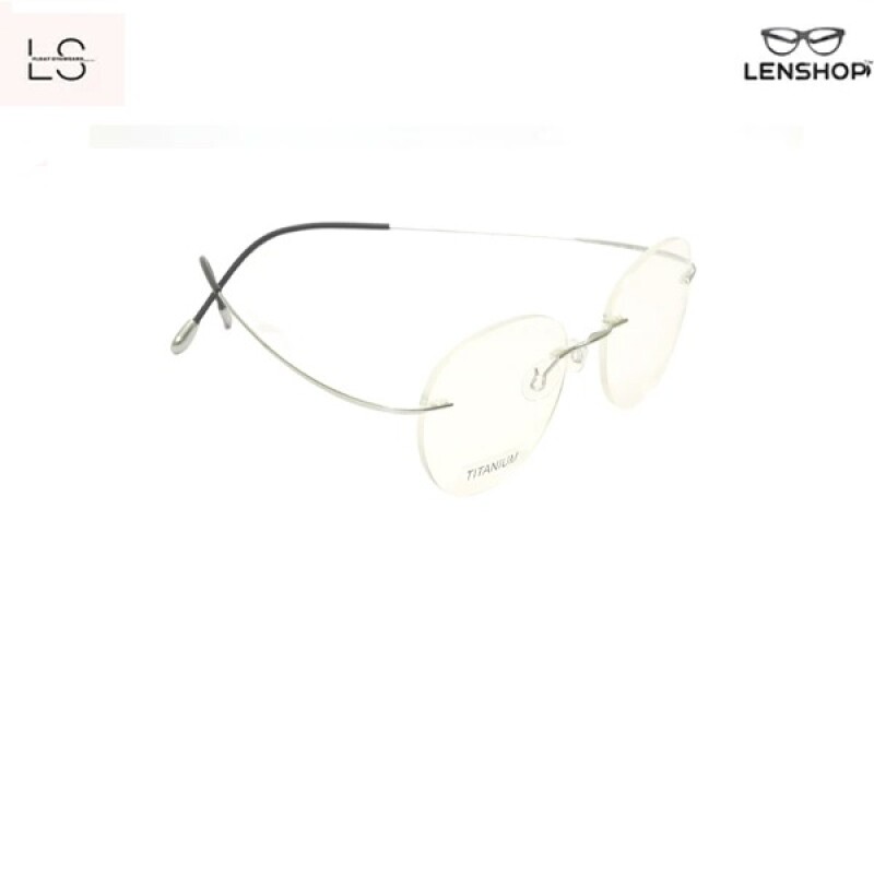 LS -FLOAT extremely light silver rimless frame